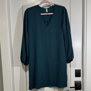 MTS Elegant Teal Long Sleeve Dress